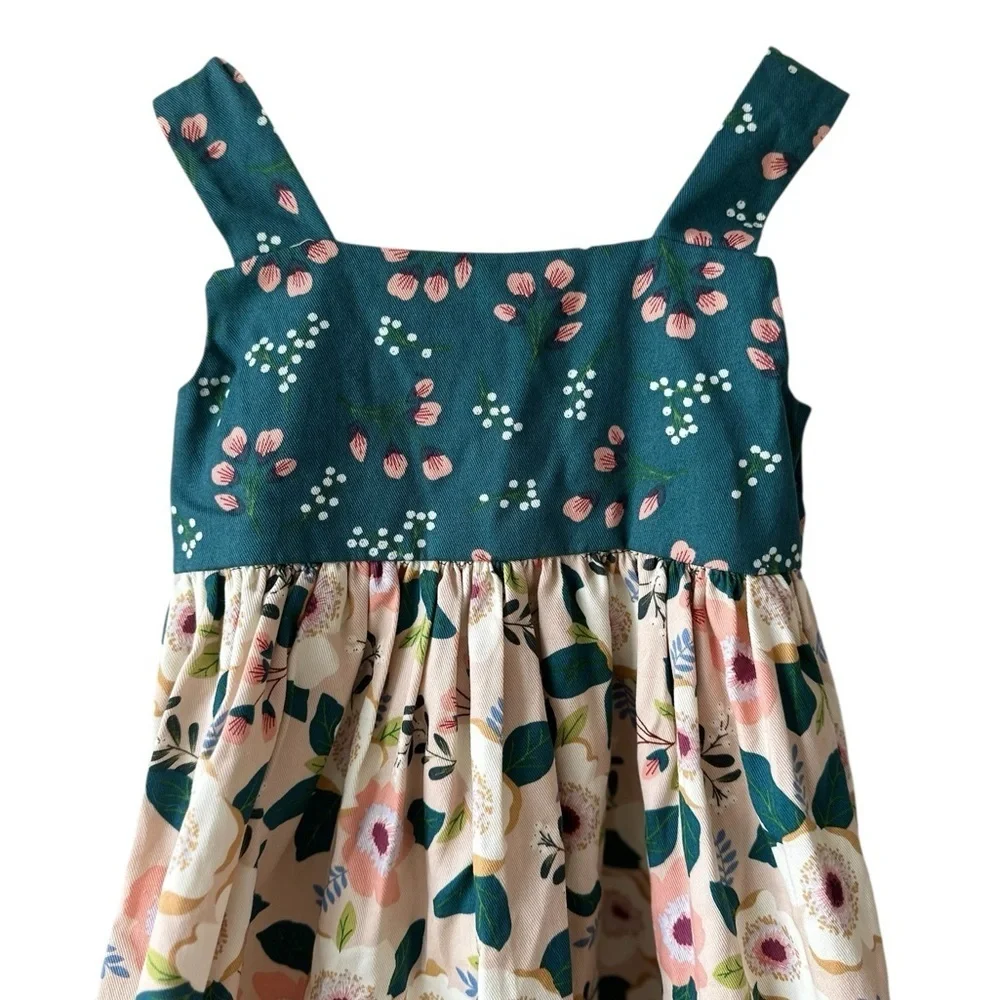Floral Girls Jumper Dress - Picture 6 of 10